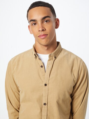 INDICODE JEANS Regular Fit Hemd 'Ryan' in Beige