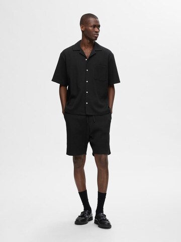 Loosefit Pantalon 'Slhcasper' SELECTED HOMME en noir