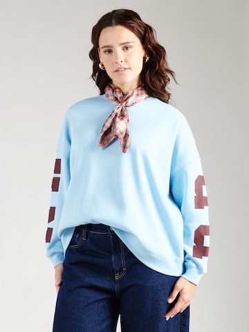 PIECES Curve Sweatshirt 'PCFANY' in Blue