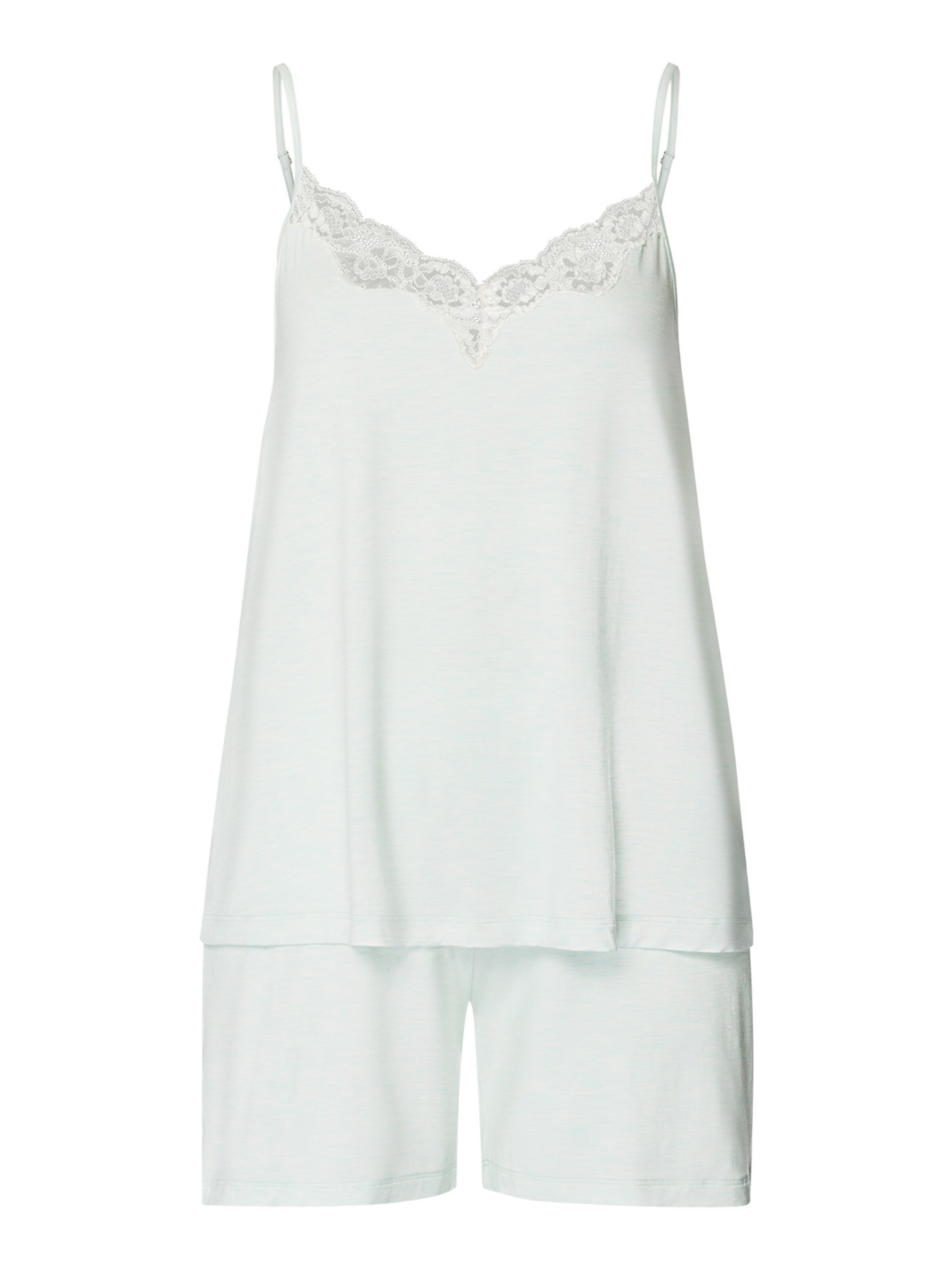 Hanro Korte pyjama ' Natural Elegance ' in Wit: voorkant