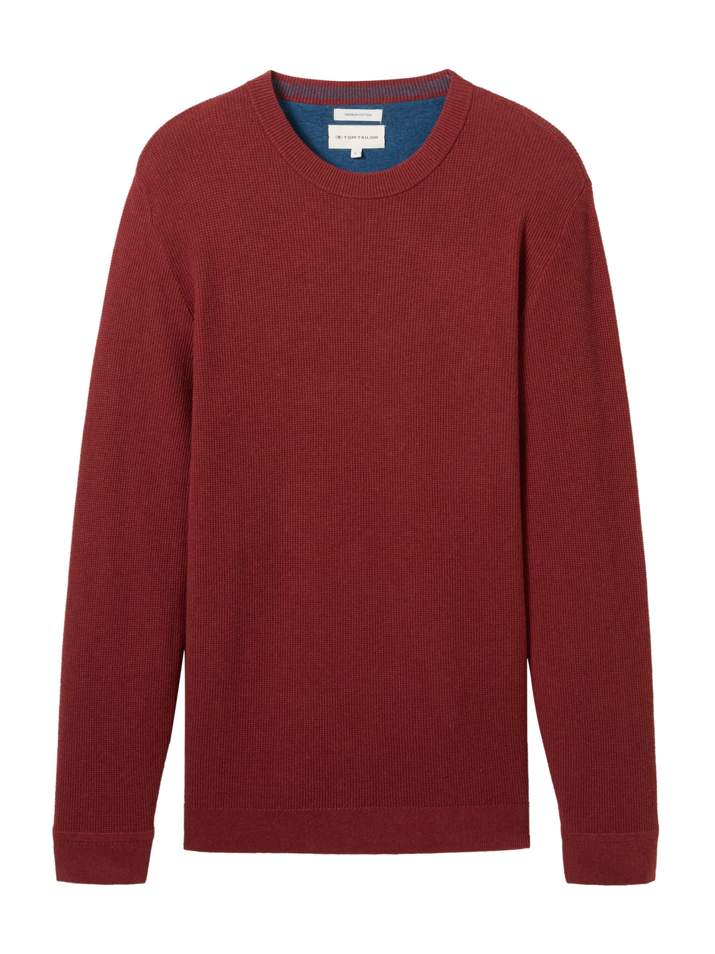 Pull-over TOM TAILOR en rouge : devant