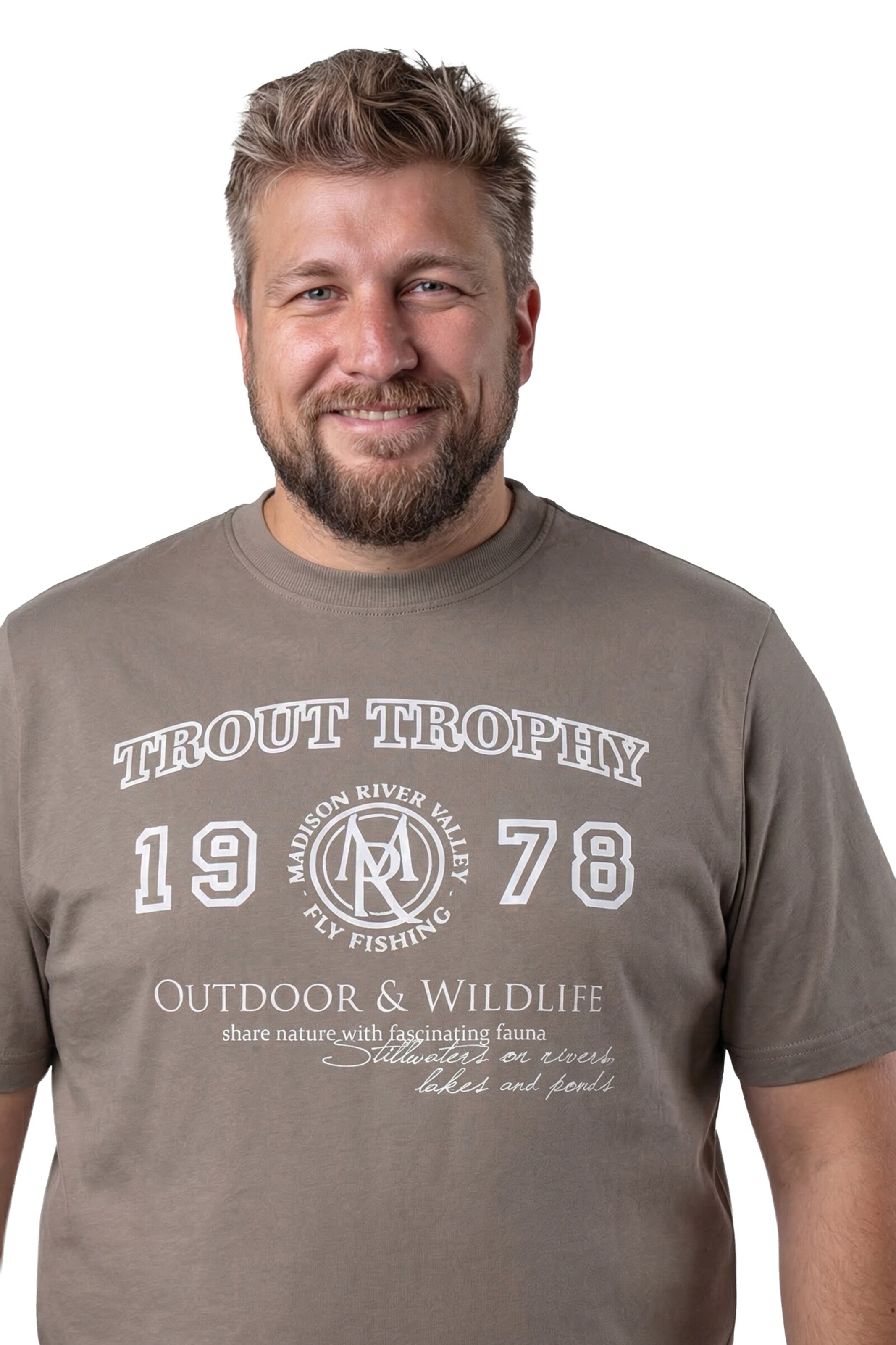 Men Plus Shirt in Brown