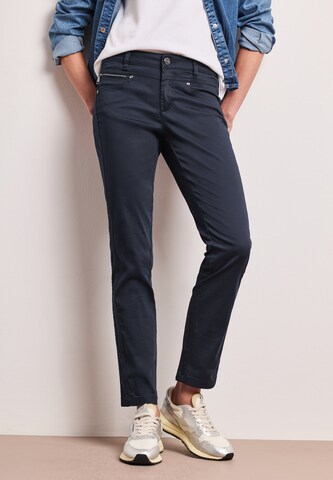 STREET ONE Slimfit Hose in Blau: Vorderseite