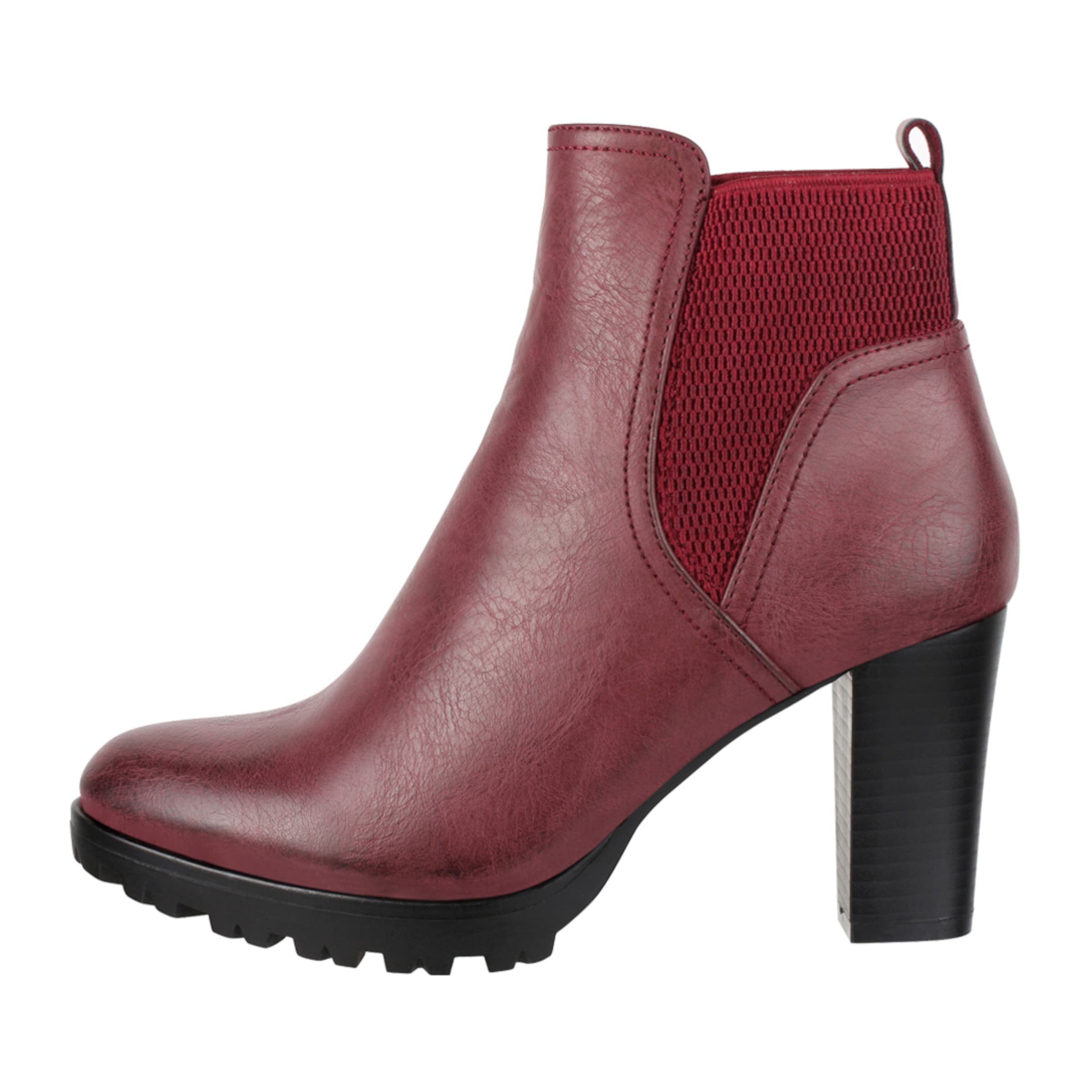 Elara Ankelstøvler i rød