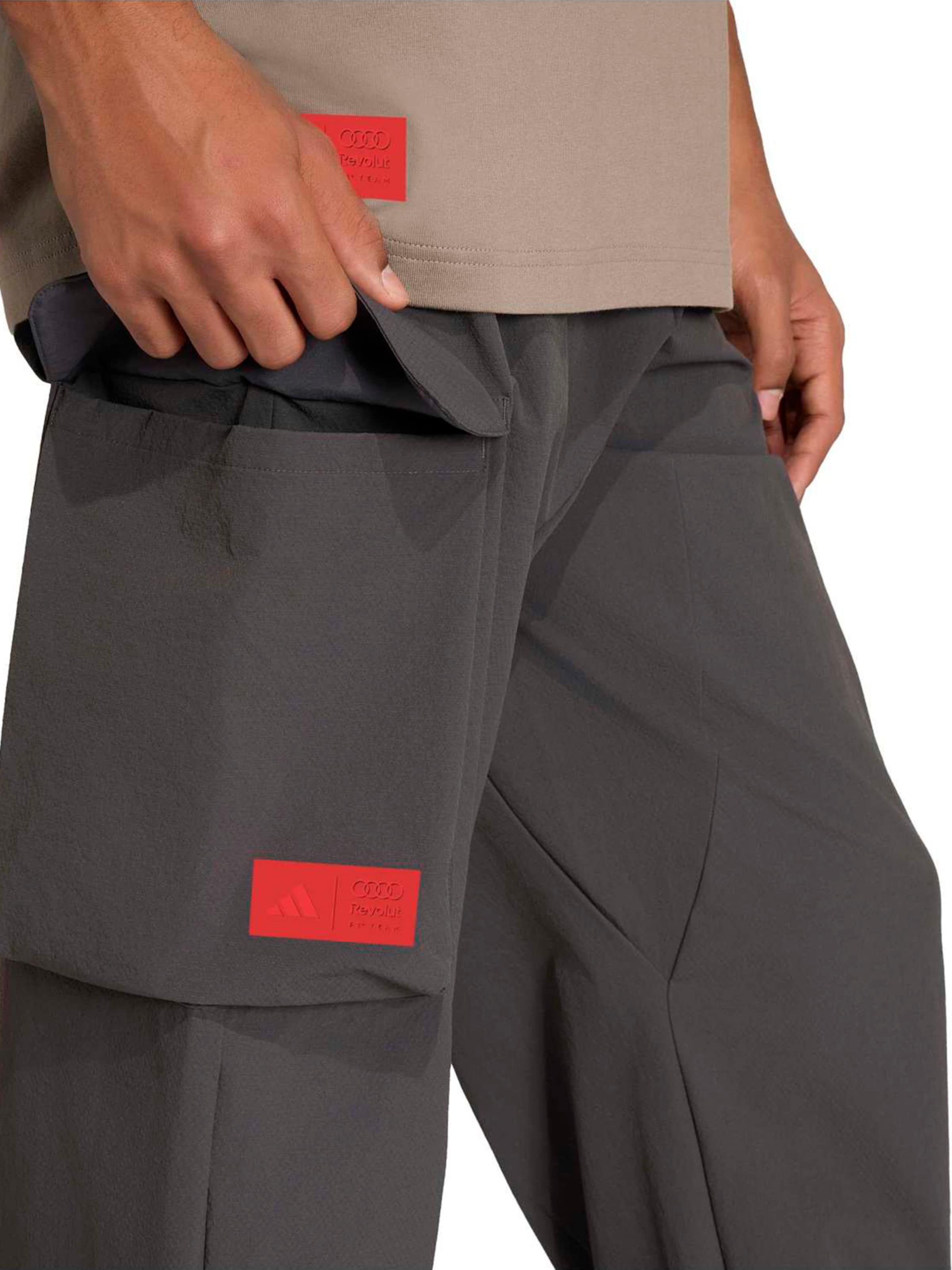 ADIDAS SPORTSWEAR Tapered Sportbroek 'AU EF' in Zwart