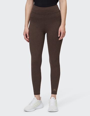 VENICE BEACH Skinny Workout Pants in Brown: front