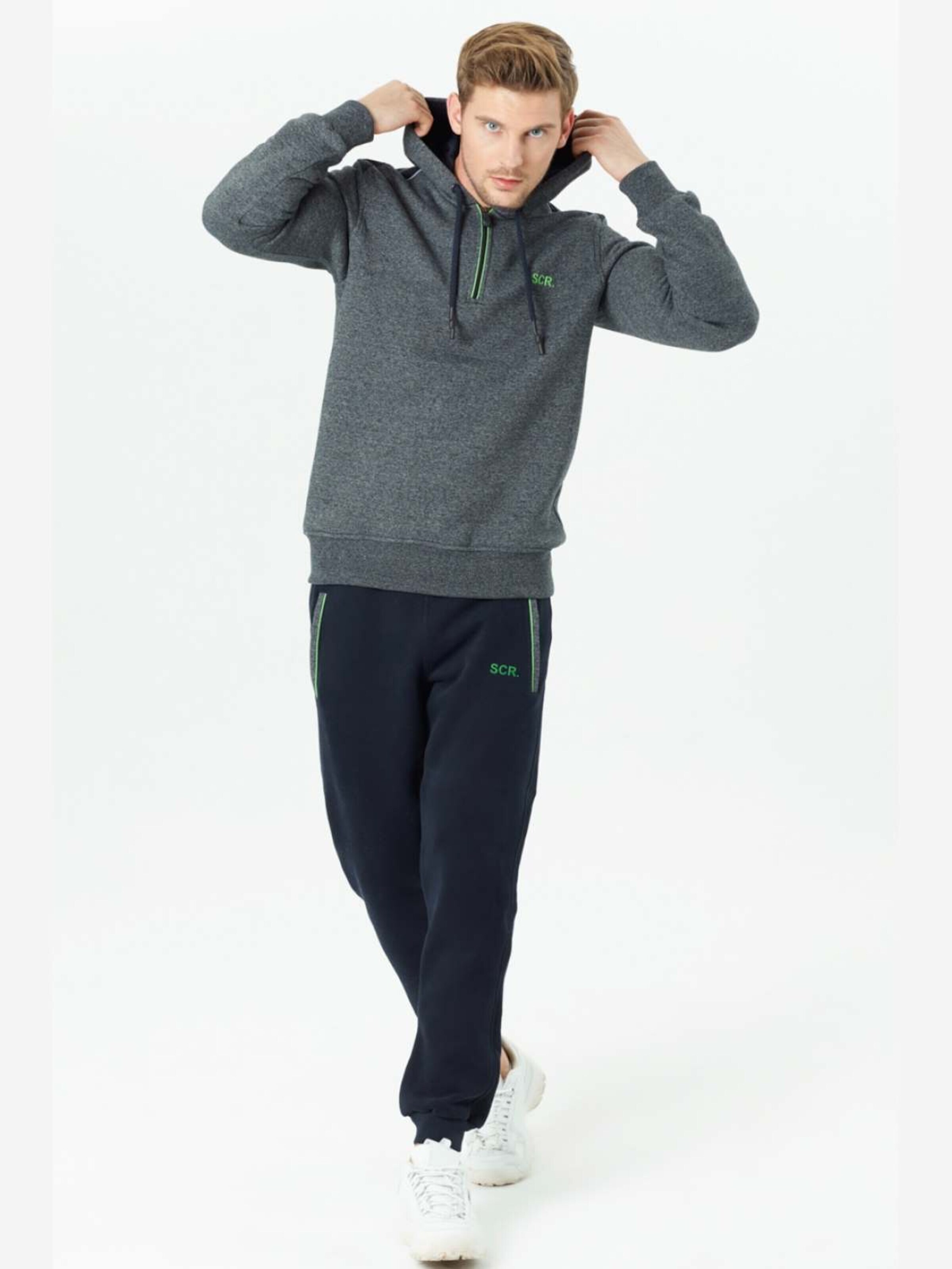 SCR. Sweatshirt 'Omid Hoodie' in Grey