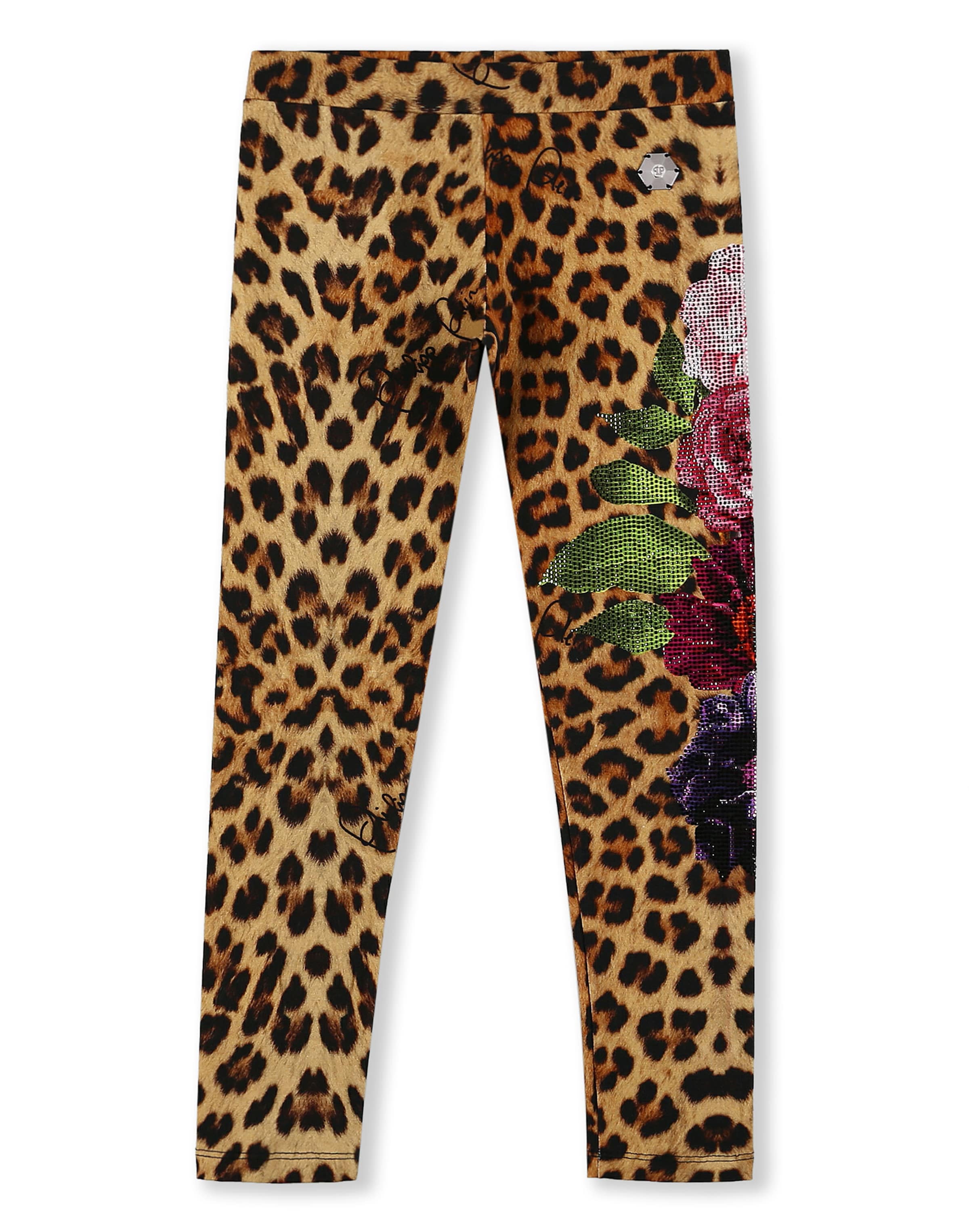 Philipp Plein - Slimfit Calças 'Maculate' em castanho: frente