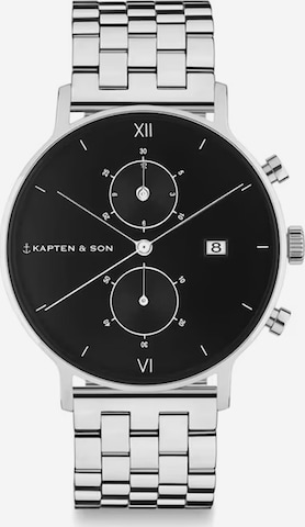 Kapten & Son Analog klocka i silver: framsida