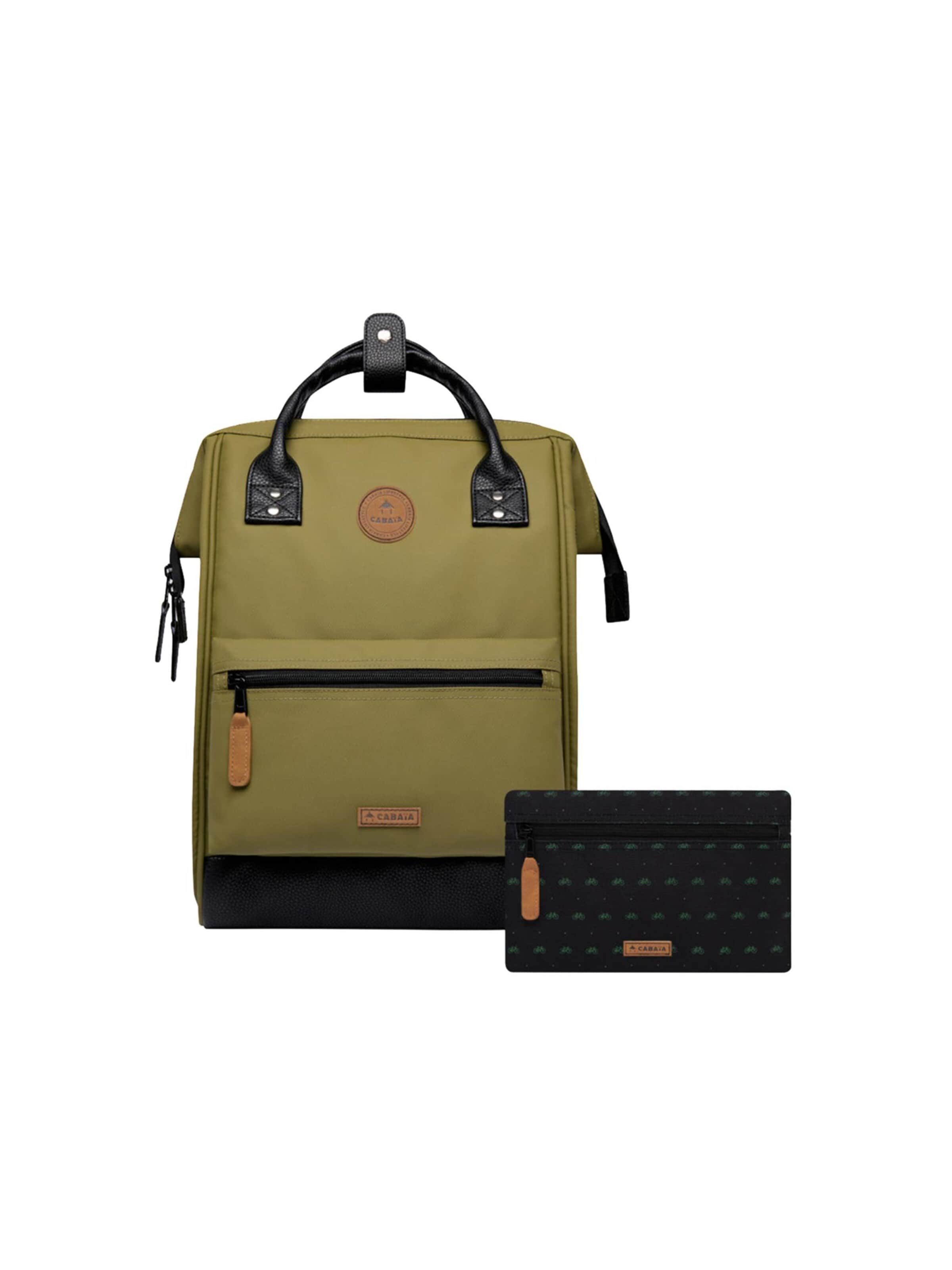 Cabaia Rucksack 'Grenoble M'‌‌ in Grün: Vorderseite