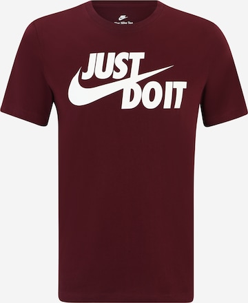 Tricou 'Swoosh' de la Nike Sportswear pe roșu: față