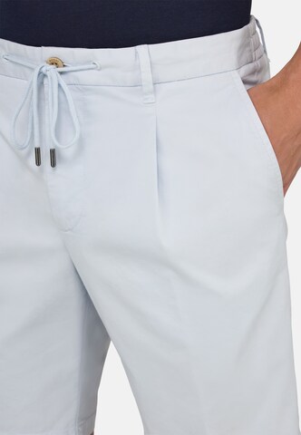 Boggi Milano Regular Bandplooibroek in Blauw