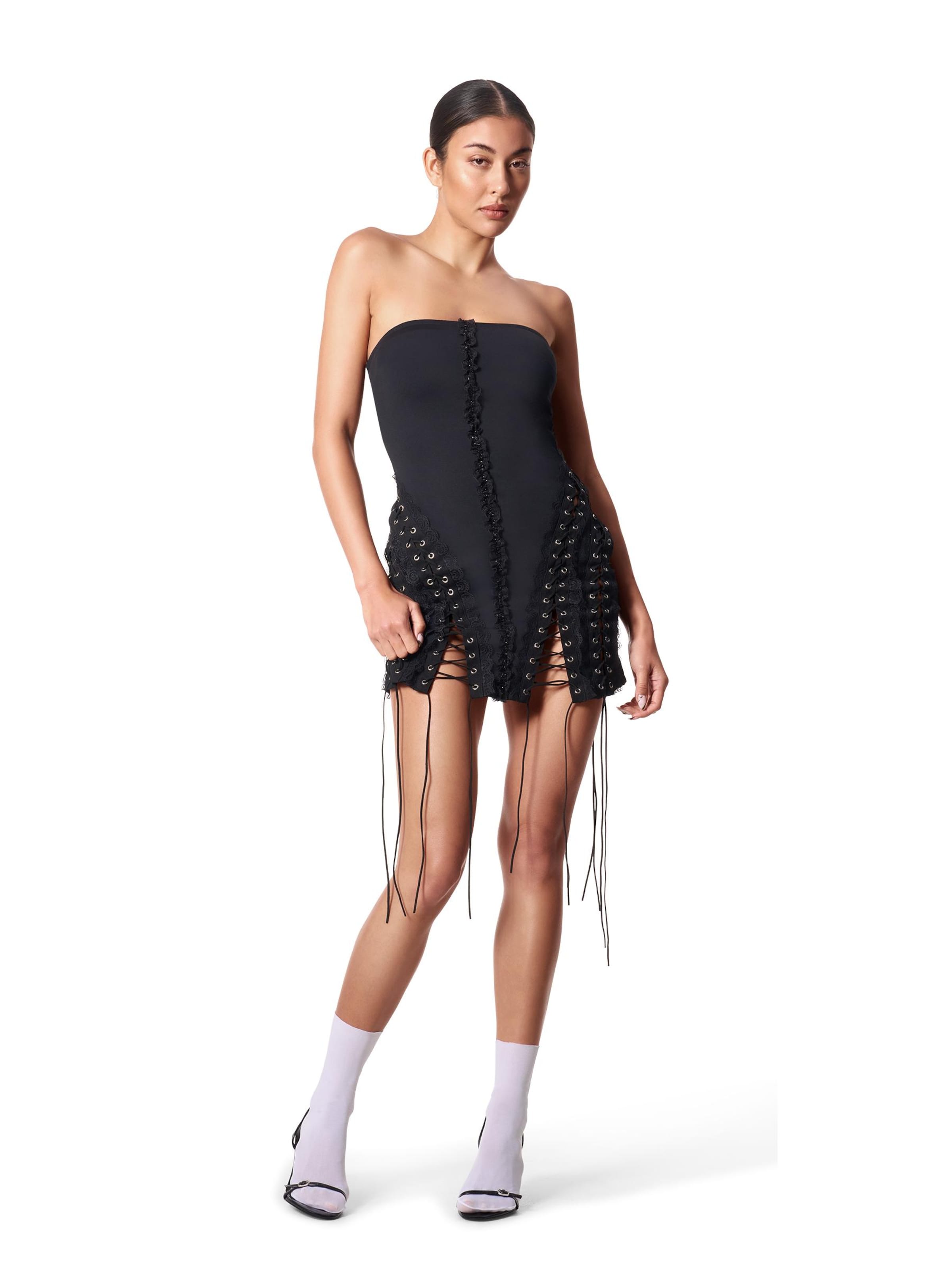 GOD SAVE QUEENS Abendkleid 'Sorry I'm Late Dress'‌ in Schwarz