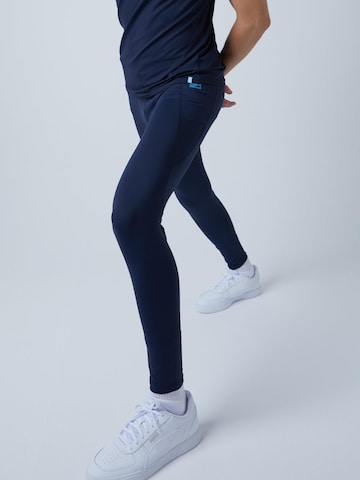 SPORTKIND Slimfit Sportbroek 'Long Running Tights' in Blauw