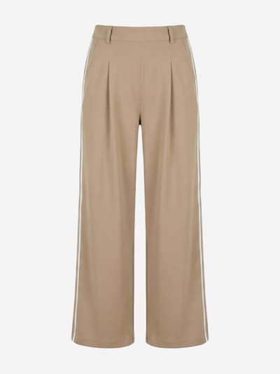 My fashion Bandplooibroek in 36 in de kleur Crème / Camel, Productweergave