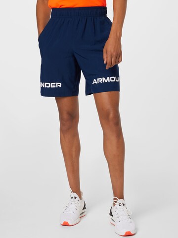 UNDER ARMOUR Regular Sports trousers in Blue: front