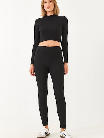 Pantalons de tailleur Bianco Lucci en noir : devant