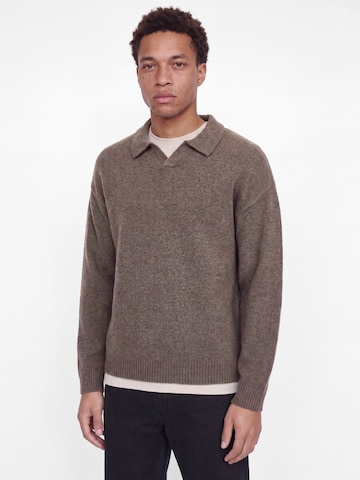 Pull-over 'JREBSONAR' JJ Rebel en marron : devant