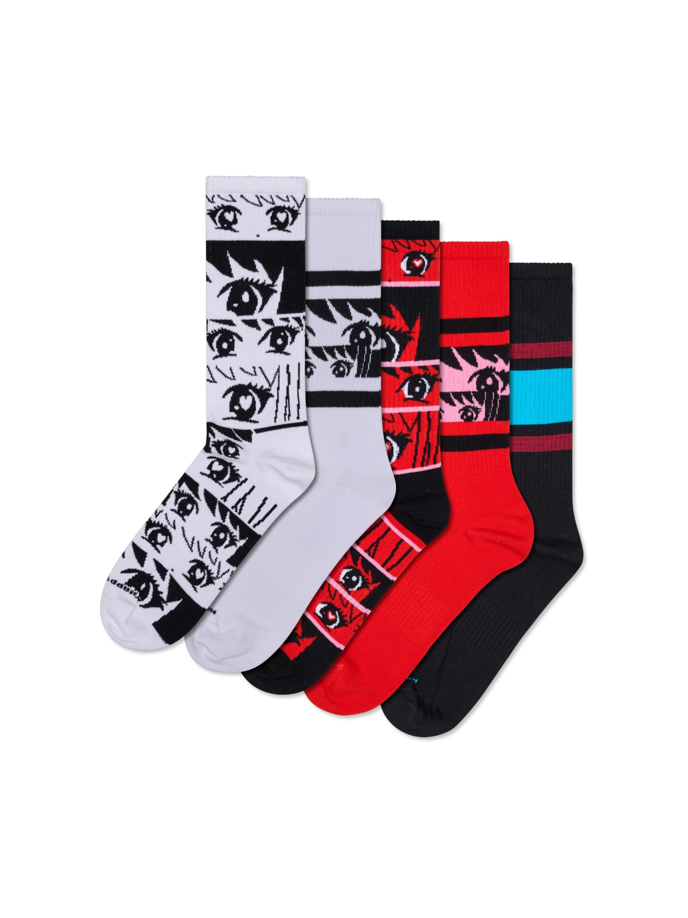 Happy Socks Socks '5-Pack Anime Socks' in Mixed colours: front