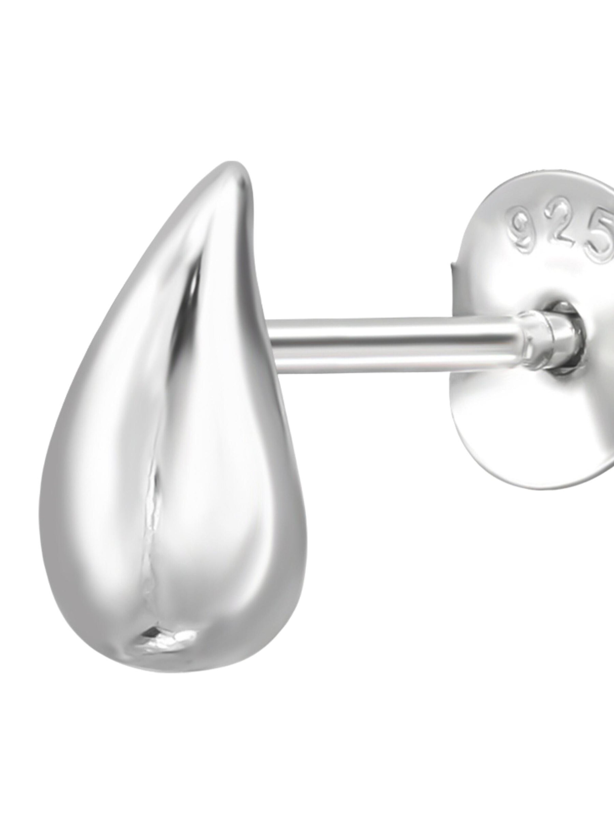 Boucles d'oreilles 'Ohrstecker Tropfenform aus Sterling Silber' Maxte en argent