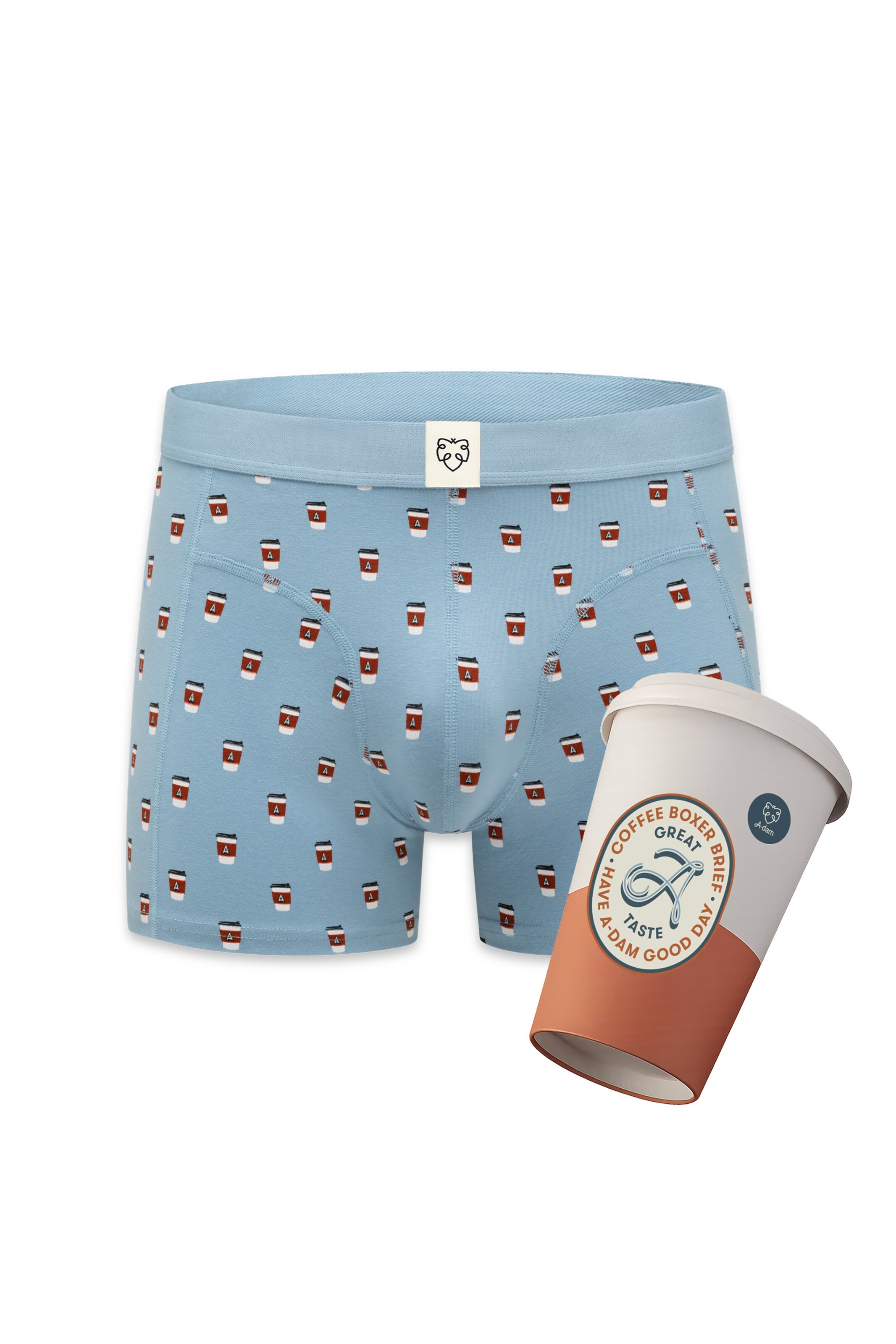 A-dam Set 'Take Away Coffee' in Blau: Vorderseite