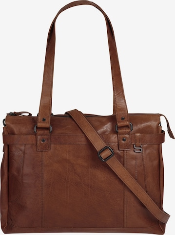 Cabas Spikes & Sparrow en marron : devant