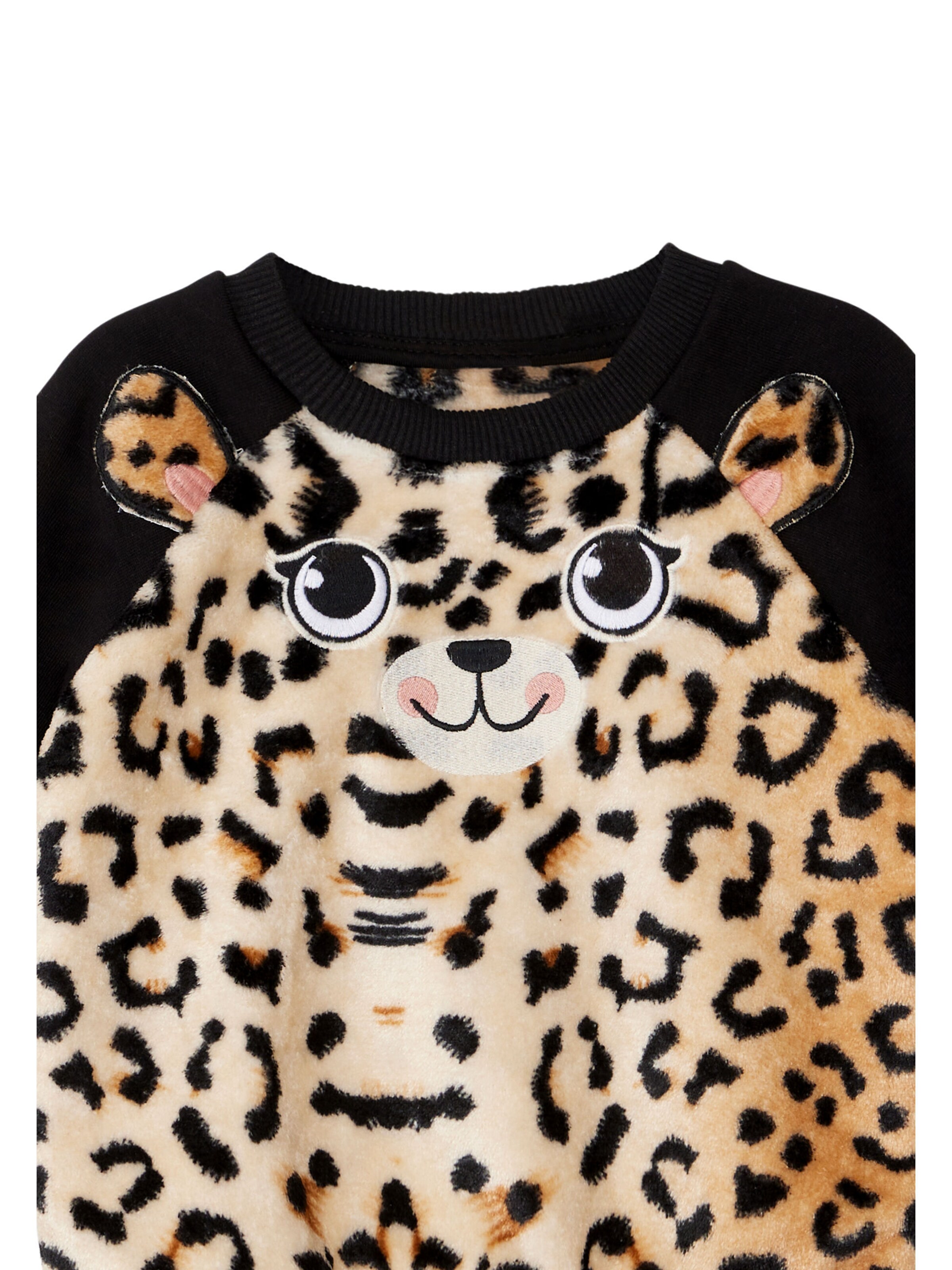 Denokids Tracksuit 'Plush Leopard' in Mixed colors