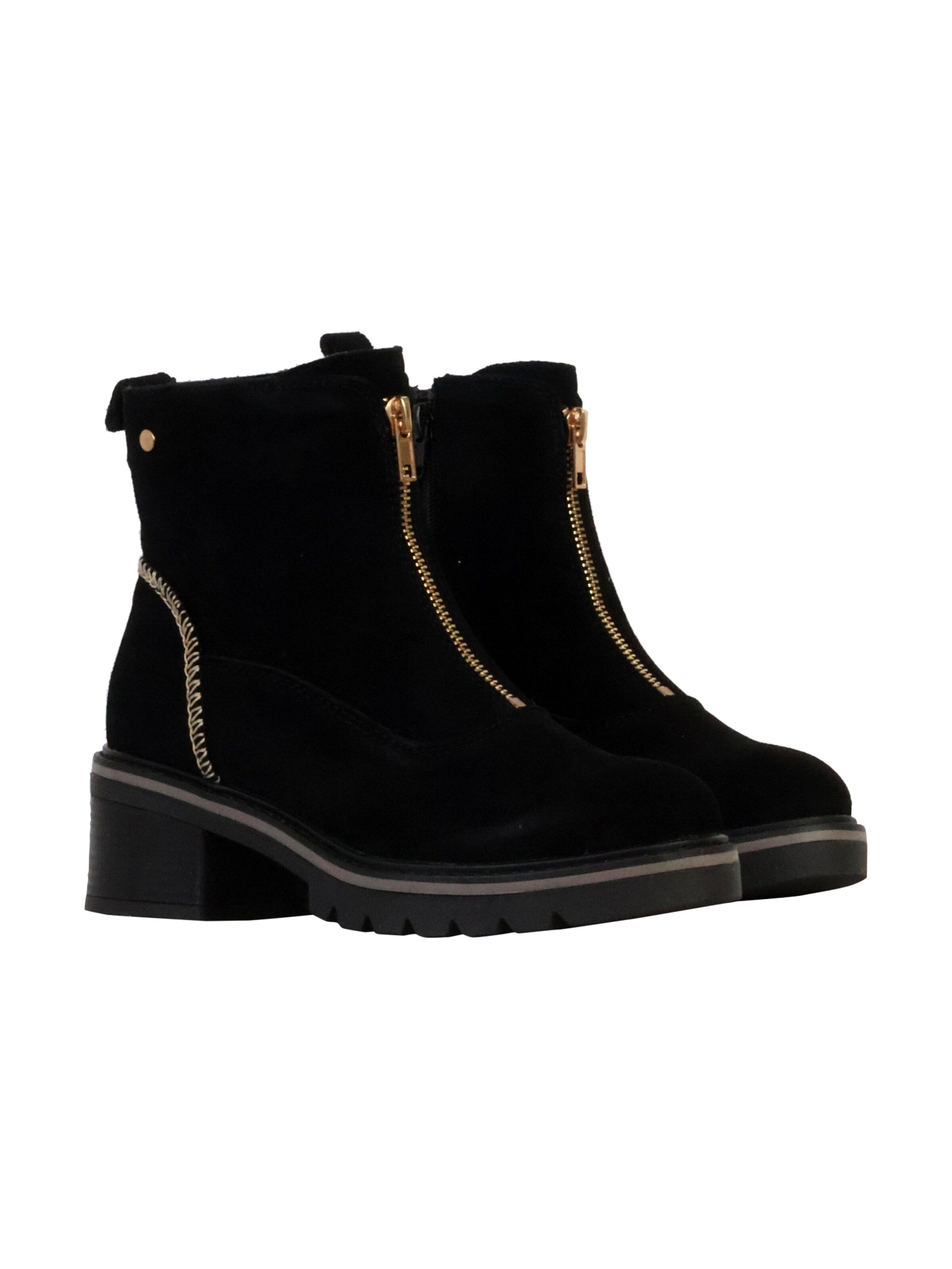 Ankle boots 'Lederstiefeletten Alenoa' di The Divine Factory in nero