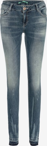 CIPO & BAXX Skinny Jeans in Blauw: voorkant