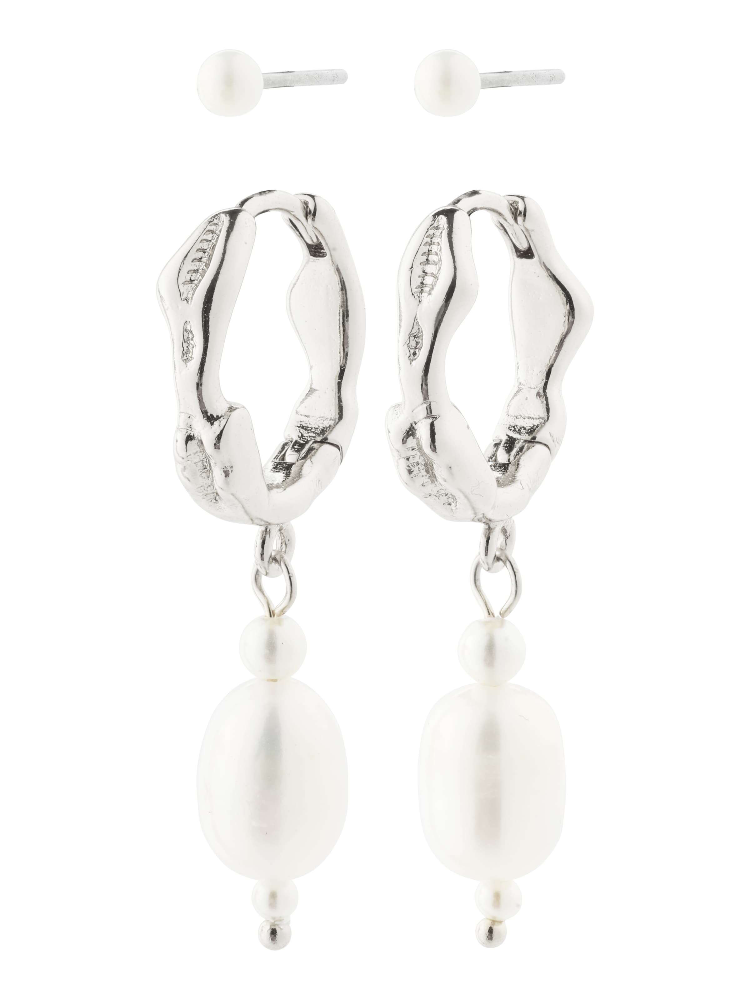 Pilgrim Náušnice 'Constance' - Strieborná: predná strana