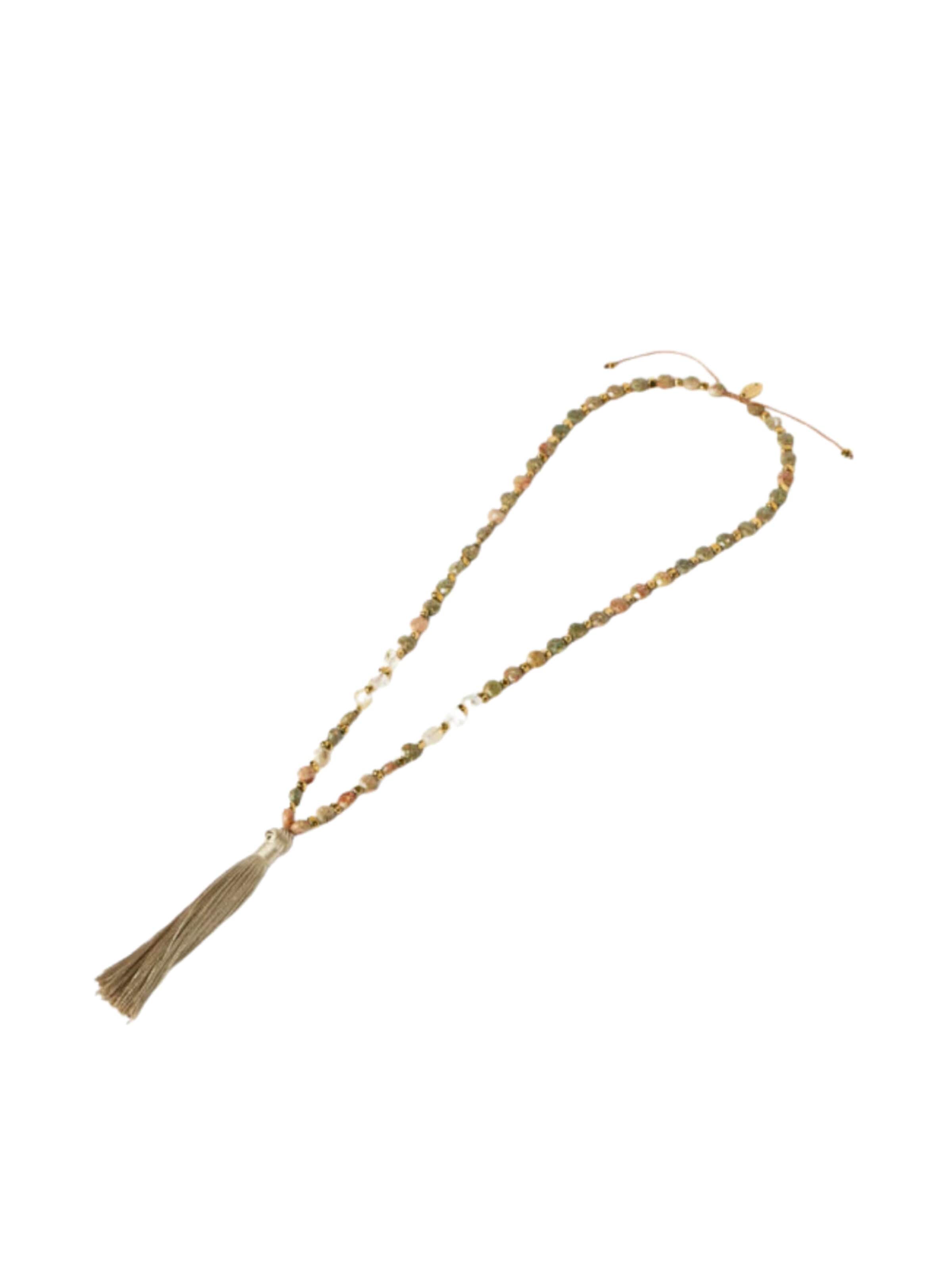 THE GEM STORIES JEWELRY Halsband 'Desert Harmony' i brun: framsida