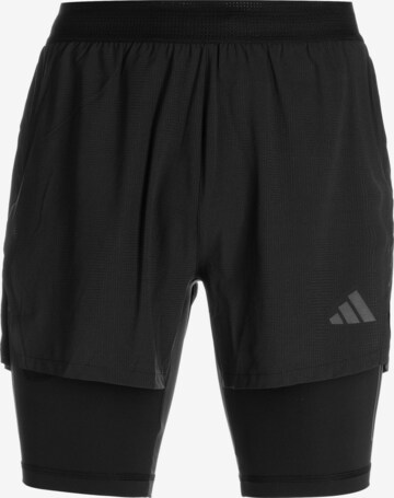 Pantalon de sport 'Heat.Rdy Hiit Elevated 2-In-1' ADIDAS PERFORMANCE en noir : devant