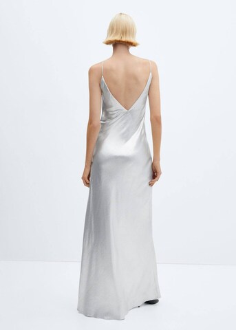 MANGO Evening Dress 'Marta' in Silver