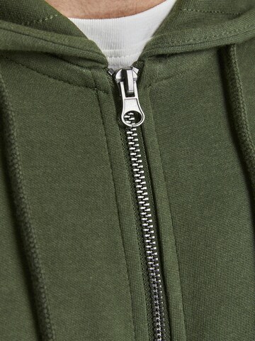 JACK & JONES Zip-Up Hoodie in Green