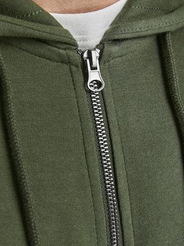 JACK & JONES Zip-Up Hoodie in Green