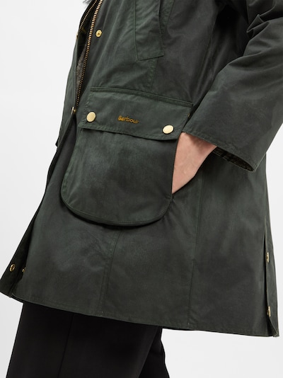Barbour Manteau mi-saison en kaki, Vue avec produit