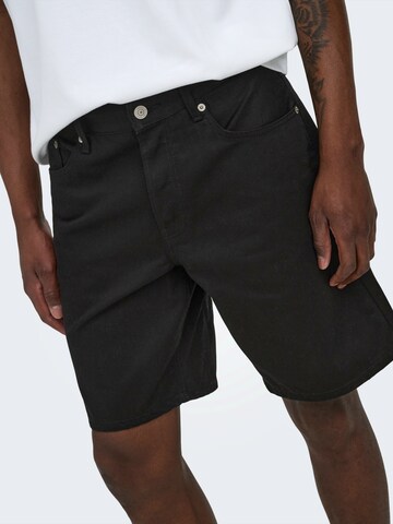 Only & Sons Regularen Kavbojke 'ONSEdge' | črna barva