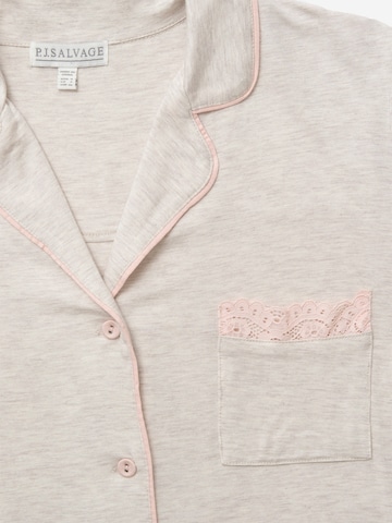 PJ Salvage Pajama 'Love & Lace' in Beige
