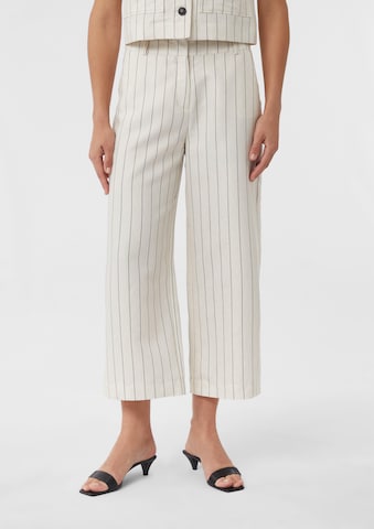 COMMA Wide leg Trousers in Beige: front
