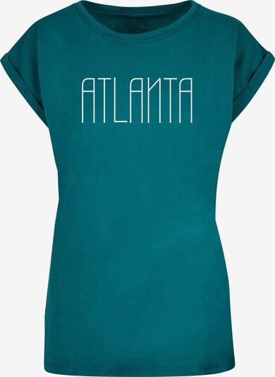 Merchcode T-shirt 'Atlanta X' en pétrole / blanc, Vue avec produit