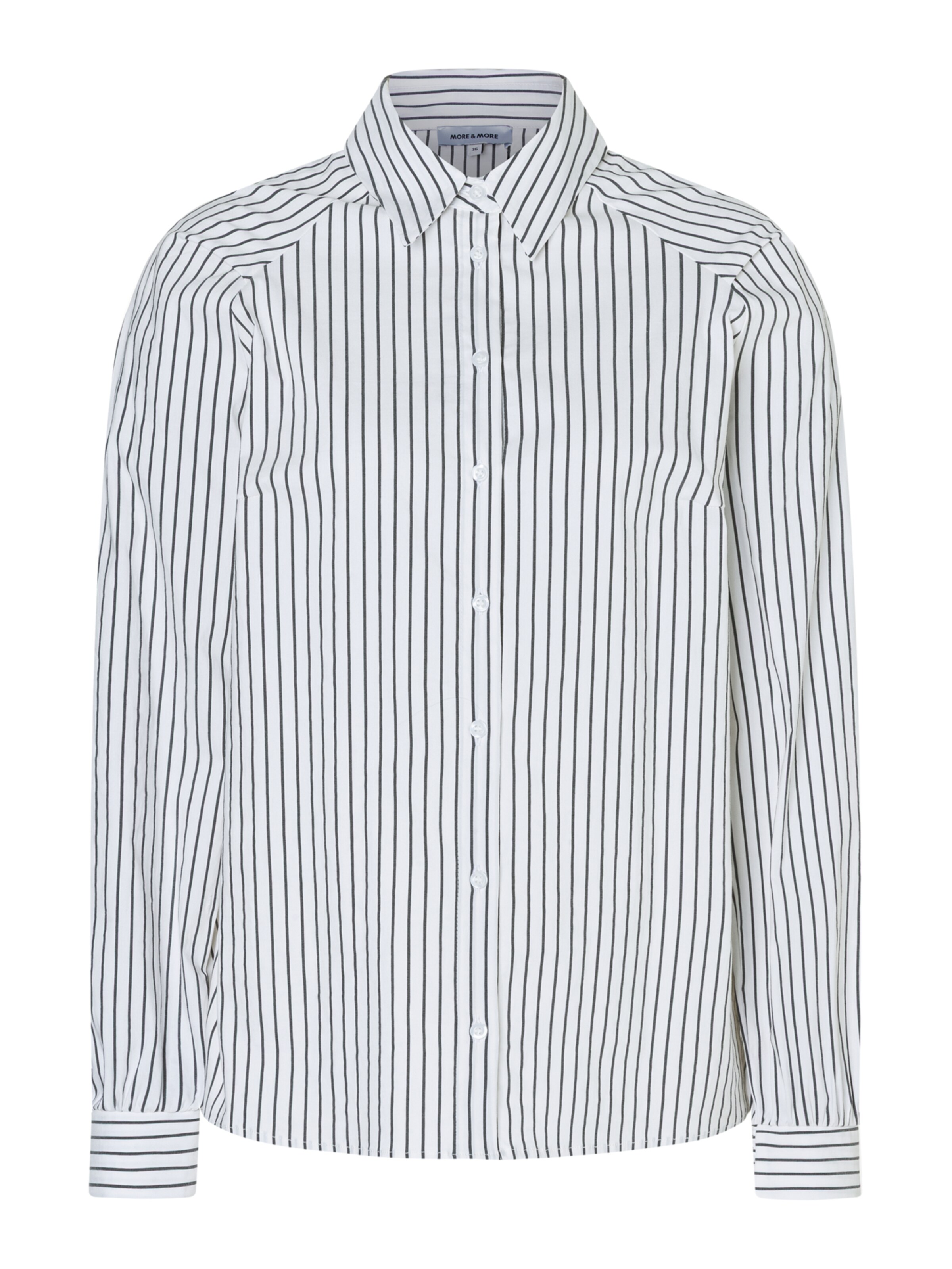 MORE & MORE Bluse in schwarz / naturweiß, Produktansicht