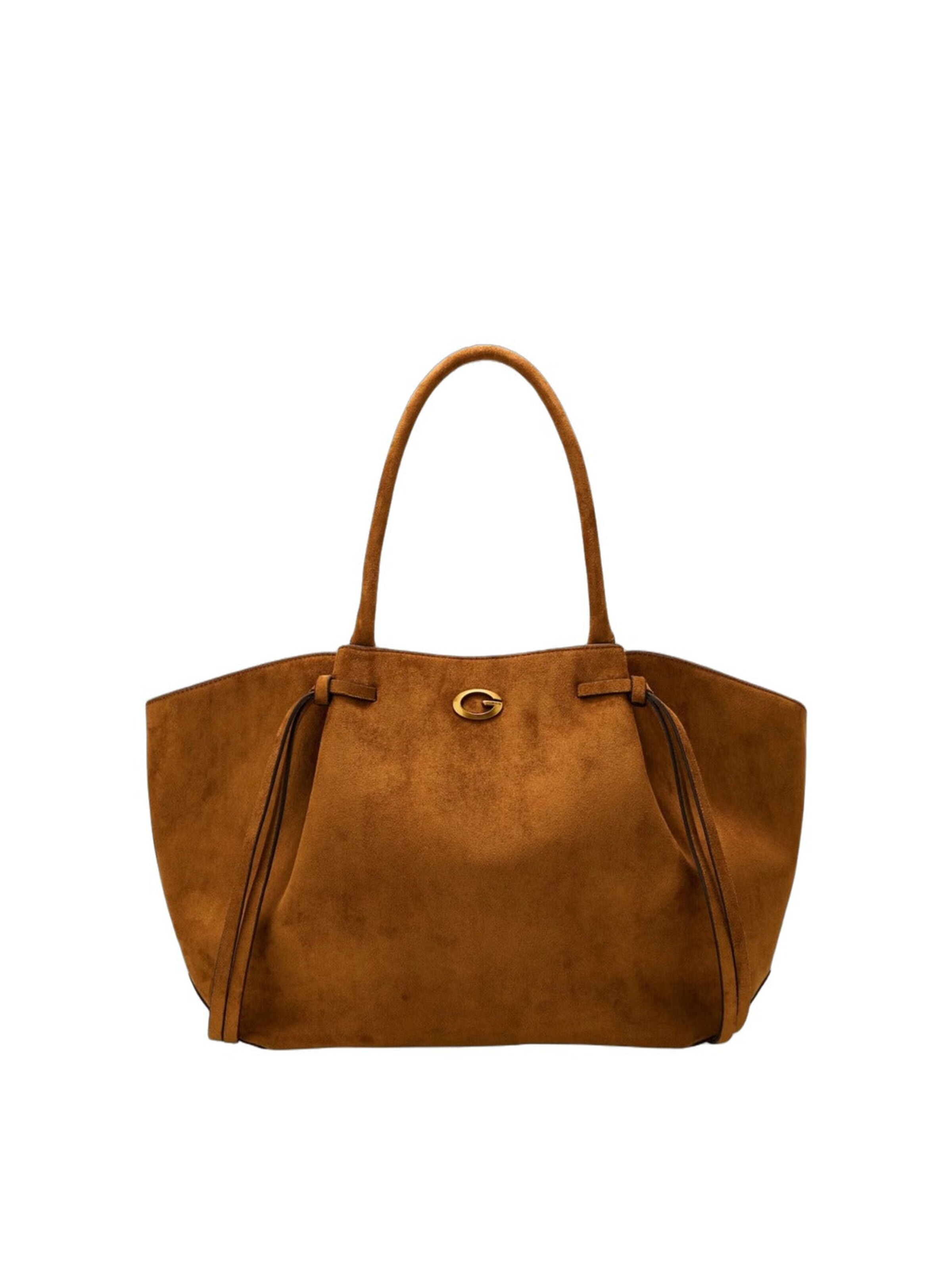 GUESS Nakupovalna torba 'Guess Cabas Allegra en Suède Cognac' v velikosti One Size  | rjava barva, Prikaz izdelka