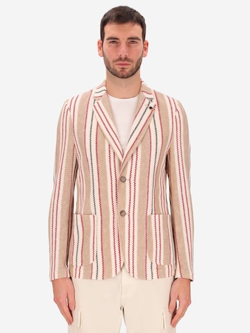 Distretto12 Regular fit Colbert 'Edmundo' in Beige: voorkant