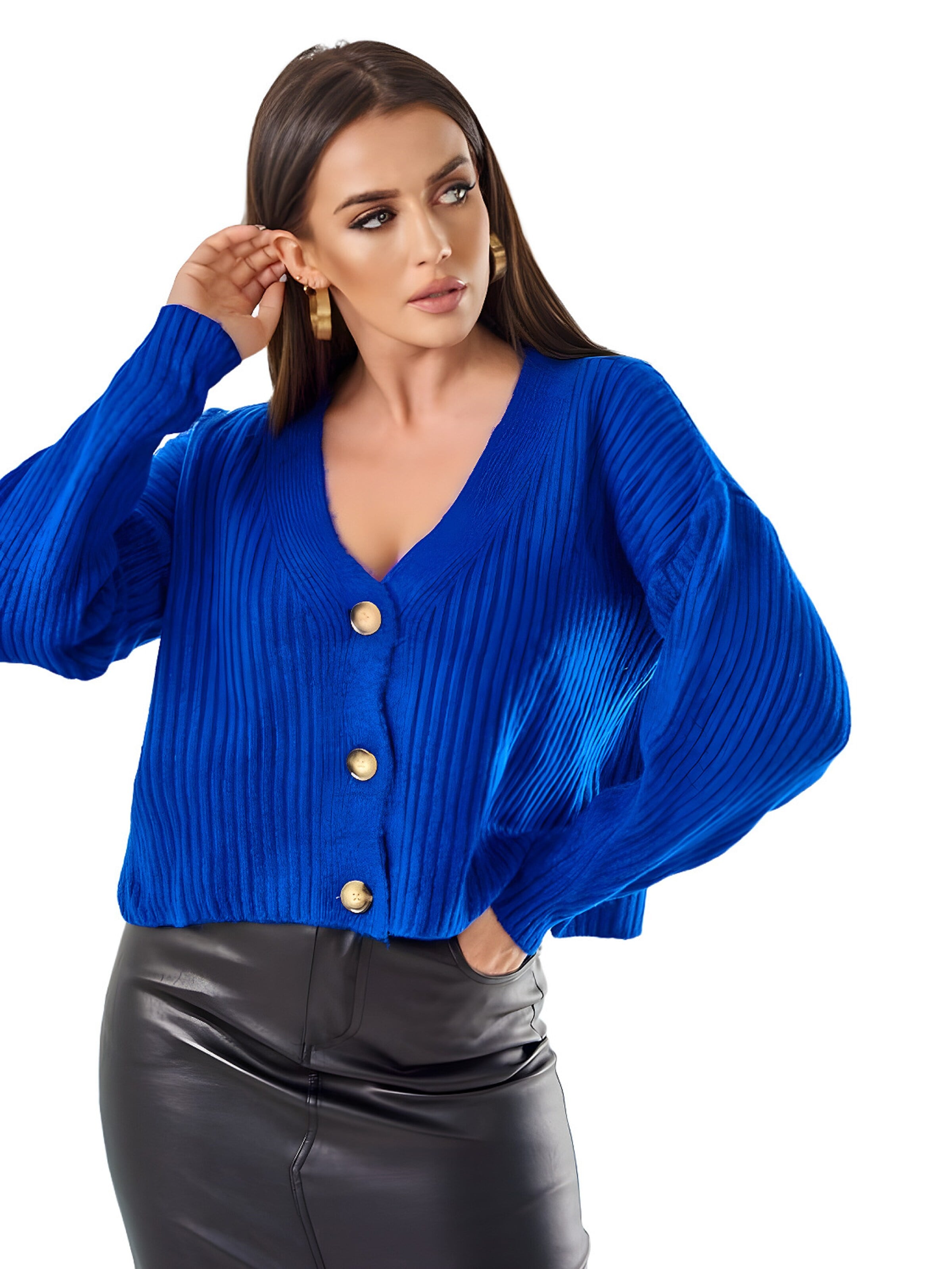 Lumera Knit Cardigan in Blue
