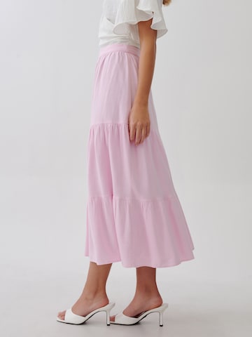 Tussah Skirt 'DALTON' in Pink: back