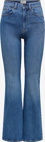 ONLYFlared/zvonoliki kroj Traperice 'ONLJUICY' - plava boja: prednji dio