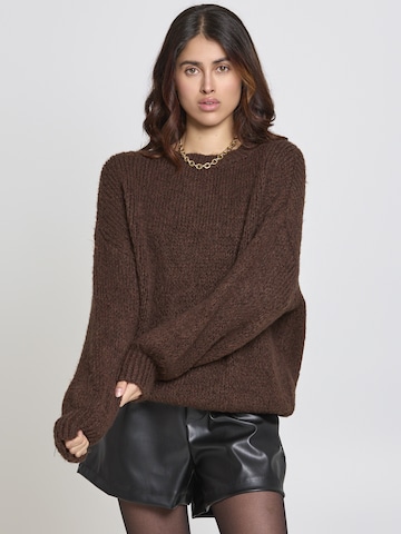 Lilavie Strickpullover ' Peggii ' in Braun: Vorderseite