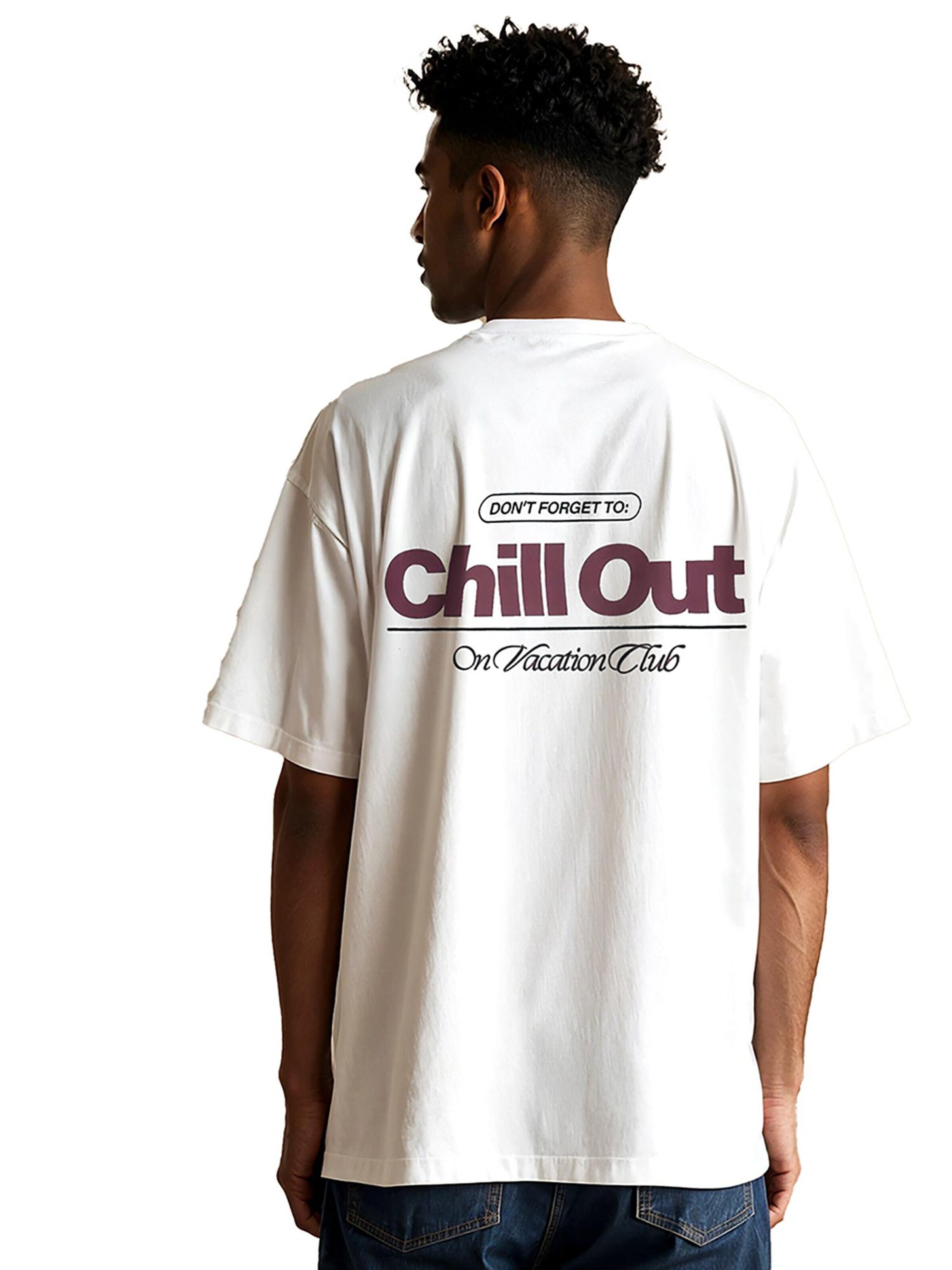 On Vacation Shirt 'Chill Out' in White