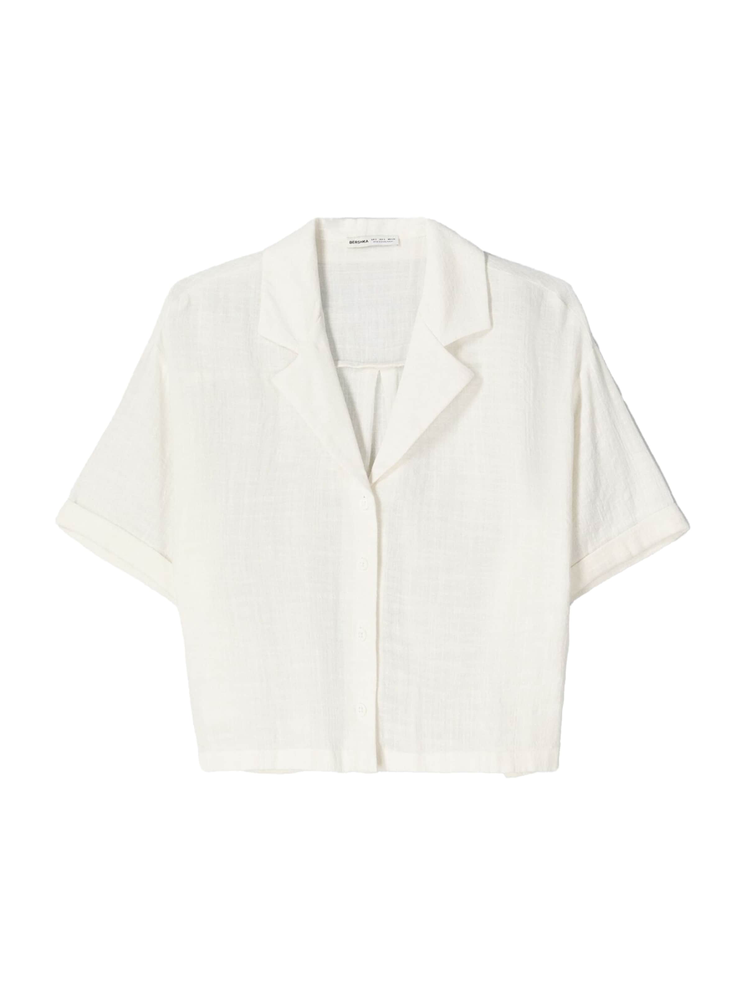 Camicia da donna di Bershka in bianco: frontale