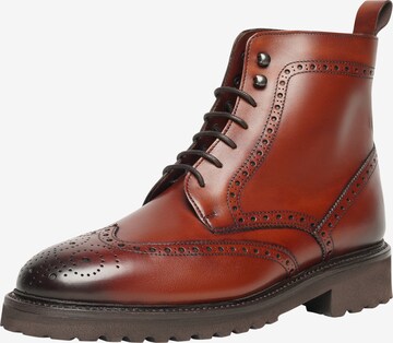 Henry Stevens Lace-Up Boots 'Winston' in Brown: front